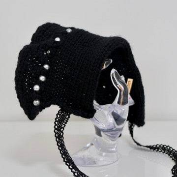 BLACK Knit Lolita Head dress