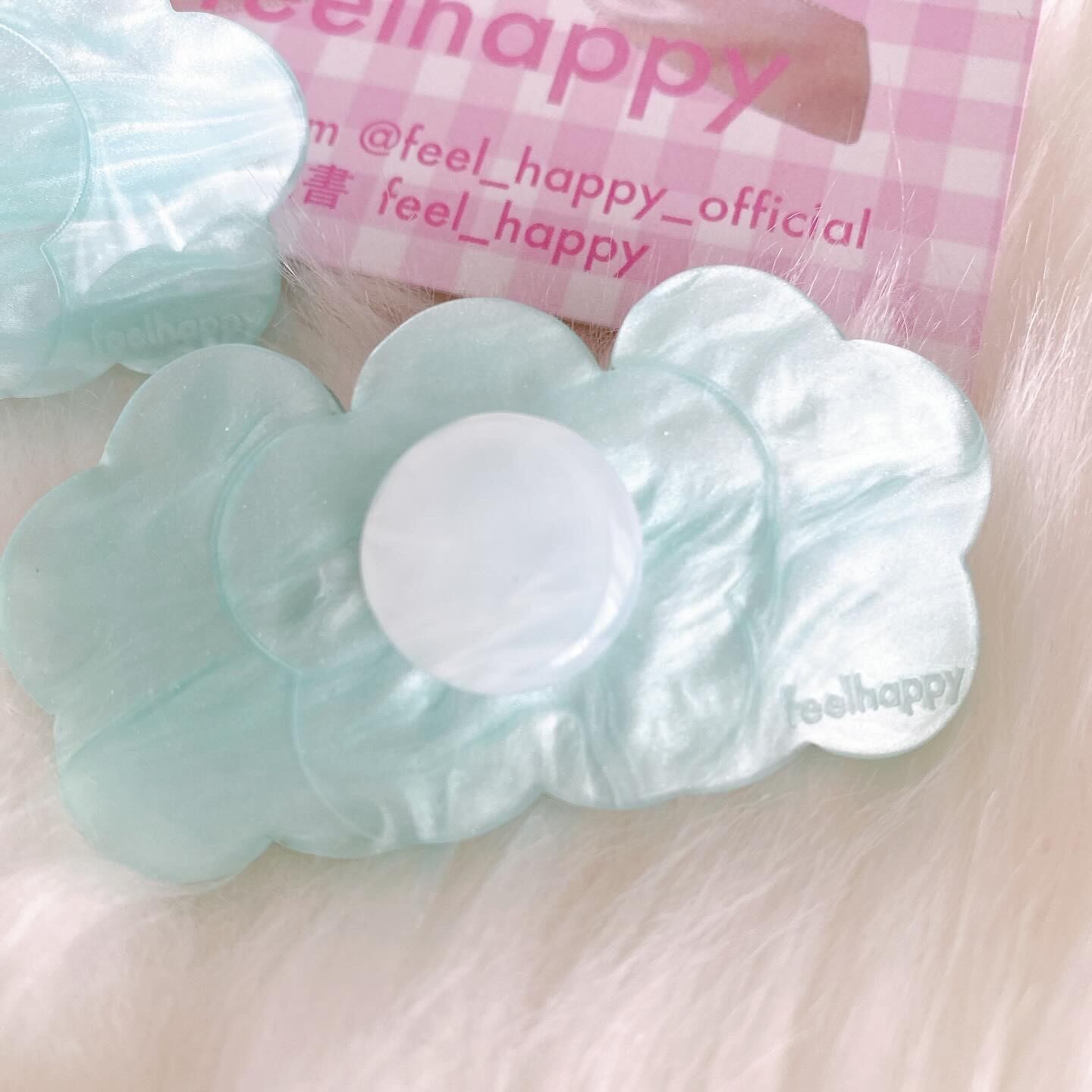 BLUE Flower Acrylic Hair Clip