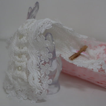WHITE Knit Lolita Head dress