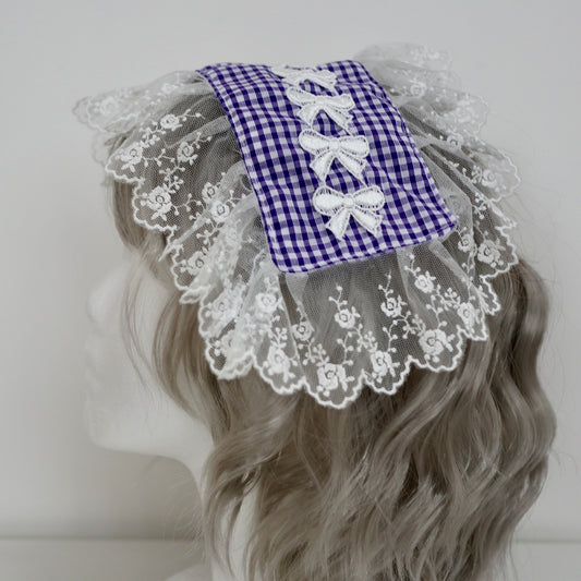Lolita headdress, ribbon headdress, kawaii accessory, lace headdress, Lolita fashion, Cute headdress, lolita KC, kawaii
