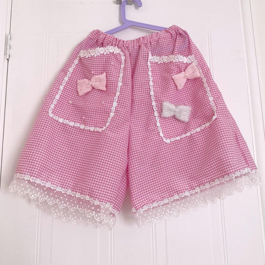 kawaii Culottes - gingham check,cute sweet, yume kawaii, fairy kei, jfashion, harajuku