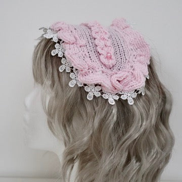 PINK Knit Lolita Head dress
