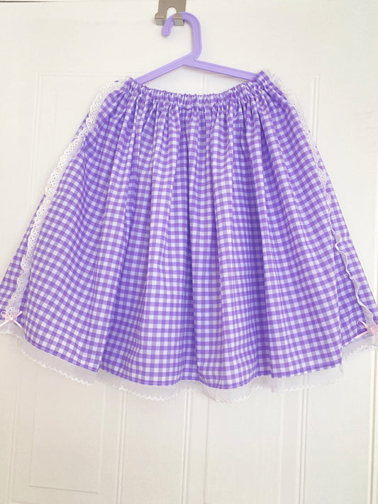 Purple gingham skirt