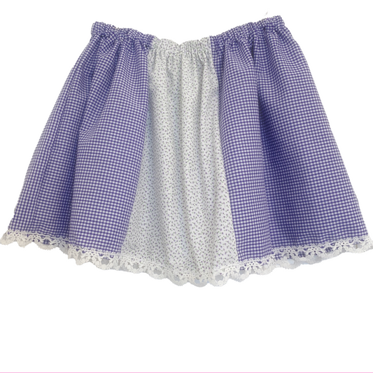 🎀Special Price🎀 purple check × flower skirt