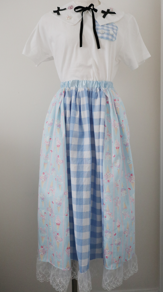Blue Gingham SKIRT